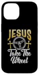 iPhone 14 Jesus take the Wheel Hot Rod Case