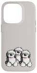 Coque pour iPhone 14 Pro Dessin animé drôle de vieux chien de berger anglais