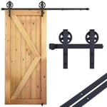 Stoex - Kit de Rail Porte Coulissante Quincailleri Industriel Systeme pour Porte Suspendue Ensemble Industriel Porte Bois Coulissante Interieur