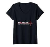 Womens My Heart Beats For Silly song singing Family Past Time V-Neck T-Shirt