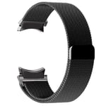 Band för Samsung Galaxy Watch 6/5/4/Classic 47mm 43mm 40mm 44mm Milanese Loop Armband correa Galaxy Watch 5 pro 45mm rem Black