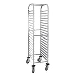 Vogue Gastronorm Racking Trolley 557X380X1700mm Stainless Steel Catering