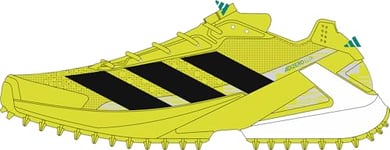 adidas Mixte Adizero Lux 3 Green 8 Chaussures de Hockey, Lucid Lemon Core Black Dash Grey, 42 EU