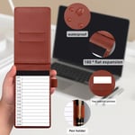 Shining House - Mini Porte Bloc Notes de Poche, Petit Carnet de Notes de Poche Carnet d'Affaires en Cuir pu Mini Bloc Note avec 50 Feuilles