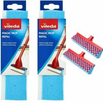 Mop Replacement Head 3 Action Refill Vileda Magic Absorbent Sponge Pack Of 2