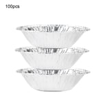 100PCS NonStick Egg Tart Mold Cupcake Cake Cookies Tin Mould Case Cup SG