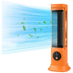 Ventilateur Tour de Bureau Oscillant pour refroidissement 3 vitesses de vent Alimente par usb Affichage led pour chambre salon bureau Orange