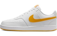 Nike Homme Court Vision Lo Nn Ess Sneaker, White/University Gold, 44.5 EU