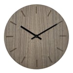 Hemverk - Walnut veggklokke 28 cm valnøtt m/svart viser