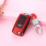 JHSOP TPU Car Key Shell Holder Remote Key Case Cover,for Volkswagen VW B5 B6 Golf 4 5 6 Jetta Mk6 Tiguan key chain keyring