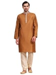 SKAVIJ Costume Homme Indien Traditionnel (Marron, X-Large)