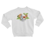 Sweatshirt Enfant Squelette Fleurs Mexico Muerte Biologie Illustration Ancienne