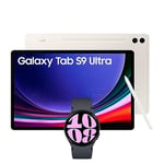 Samsung Galaxy Tab S9 Ultra 5G Android Tablet, 1TBStorage, Beige, 3 Year Extended Warranty with a Samsung Galaxy Watch6, Bluetooth, 40mm, Graphite (UK Version)