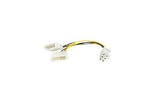 StarTech.com 6in LP4 to 6 Pin PCI Express Video Card Power Cable Adapter - Power adapter - 4 pin internal power (M) to 6 pin PCIe power (M) - 6 in - LP4PCIEXADAP - strömadapter - 4 pin intern effekt till 6-stifts PCIe-ström - 15.2 cm