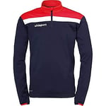 uhlsport Offense 23 1/4 Zip Top Vêtements de Football Homme, Bleu Marine/Rouge/Blanc, 164