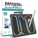 [2 Pack] Paperfeel Screen Protector for iPad Pro 11 Inch 2024 M4 Model, Matte PET Paper Film Compatible with Apple Pencil Drawing, Writing, Anti Glare, Anti Fingerprint, Anti Scratch,Easy Installation