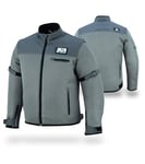 Veste Moto Été TLA AIRFLO avec Manches Amovibles | Veste Moto d'été Homme et Femme avec Protections | Veste Moto et Scooter en Tissu Léger et Perforé | Gilet Moto (Gris, 5XL)