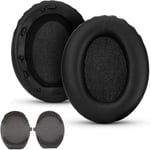 Coussinets d'oreille de rechange 1000 x M3 pour casque Sony WH-1000XM3, compatibles WH1000XM3 avec cuir protéiné plus doux, mousse à mémoire de forme, isolation phonique, noir