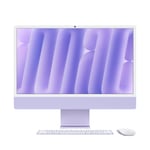 iMac 24-tommer Apple M4 med 8‑kjerners CPU, 8‑kjerners GPU / 24 GB / 1 TB SSD / Gigabit Ethernet / Magic Trackpad / Magic Keyboard / Lilla