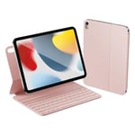 HOU Étui Clavier pour iPad 10e génération, français AZERTY, Clavier Intelligent pour iPad 10-A2696/A2757/A2777, étui de réveil/Veille Automatique pour Clavier Bluetooth, Portable, Angle réglable