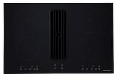 Cookology Induction Hob 80cm with Built-In Downdraft Extractor - Black CIHDD800