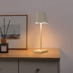 Lampe de chevet LED sans fil rechargeable, lumière portative USB, mini petite lampe de table, metal, blanc