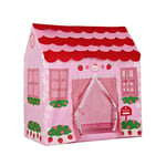 KJZhu Tentes dôme Tentes for enfants plissées, parent-enfant pique-nique Rose Playhouse enfants et Tentes bleue Toy avec motif fraise Tentes instantanées ( Color : Pink , Size : 100*60*110CM )