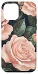 Coque pour iPhone 12 mini Blush Rose Bloom Dark Garden Design