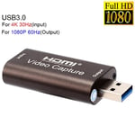 Carte d'acquisition Audio-vidéo 4K USB3.0 USB2.0,HDMI vers USB 3.0 2.0,plaque d'acquisition pour Streaming en direct,commutateur de caméra pour enregistrement de jeu - Type USB3.0