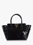 Pre-loved Valentino Studded Patent Leather Top Handle Bag, Black