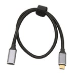 USB C -jatkokaapeli 10 Gbps Data Sync 100 W virransyöttö 4K 60 Hz videolähtö USB C -kaapeli E-merkkisirulla 0,5 m