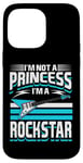 Coque pour iPhone 14 Pro Max Je ne suis pas une princesse, je suis une rockstar, guitariste Rock n Roll