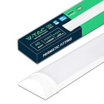 V-TAC Réglette LED Linéaire 120 cm - 40W - Chip Samsung - Haute Luminosité - Plafonnier Lampe Rectangulaire 4300 Lumen IP20 pour Plafond, Garage, Magasin - Tube Led - Lumière 6500K Blanc Froid