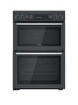 Hotpoint Cd67V9H2Ca 60Cm Wide Double Oven Cooker With Ceramic Hob - Anthracite