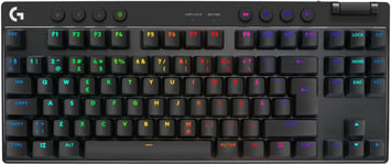 Logitech G PRO X TKL Lightspeed Tactile trådløst gamingtastatur (sort)