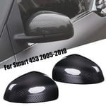 NCUIXZH Carbon Fiber Rear View Mirror Cover Side Mirror Decoration Cover,For Mercedes Smart 453,Fortwo,Forfour Car Styling-Carbon fiber