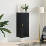 Maisonchic - Armoire murale, Etagère murale, Meuble de rangement noir 34, 5x34x90 cm bois d'ingénierie qwe86803