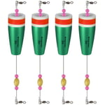 THKFISH Flotteur Peche en Mer Bouchon Peche Flotteurs Pondérés Popping Cork Bouchon de Peche Truite 4 Pièces Vert-28g