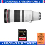 Canon RF 100-300mm f/2.8 L IS USM + 1 SanDisk 128GB Extreme PRO UHS-II SDXC 300 MB/s + Ebook '20 Techniques pour Réussir vos Photos' - Objectif Canon RF