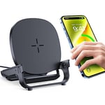 Beeasy Wireless Charger-15W Fast Wireless Charging Stand with 2 IN 1 Detachable Design-Universal Charger Stand for iPhone 15 14 13 12 11 Pro Max Samsung S24 S23 Ultra, AirPods Pro 2/3