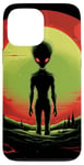 Coque pour iPhone 13 Pro Max Tête d'extraterrestre verte mignonne visage OVNI || Alien