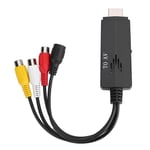 Adaptateur HDMI vers AV portable en PVC noir HD 1080P, convertisseur HDMI vers RCA, pour PS3 / XBOX 360 / lecteur Blu-ray ou ROKU /