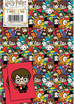 Harry Potter Wrapping Paper 6 Sheets 6 Tags Sheet Size 70cmx50cm Official Product Responsibly Resourced