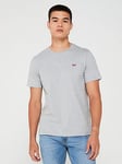 Levi's Short Sleeve Original Housemark T-Shirt - Grey, Grey, Size S, Men