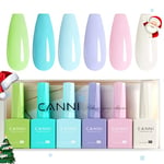 CANNI Vernis à Ongles Gel Semi Permanent 6 Couleur Lot Vernis à Ongles Gel UV Gel Nail Polish marron gris bleu Gel Semi-permanent Set Valentinstag Gel für Maniküre Nageldesign