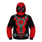 Superhjälte Deadpool-dräkt barn, unisex pojkar flickor 3D All Over Superhero Print Zip Up Hoodie Jacka Tröja L