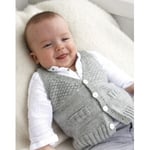 ÃÂ Junior by DROPS Design - Baby Vest Strikkeoppskrift str. 1/3 mdr - 3/ - 3/4 Ã¥r