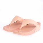 Fitflop Womenss Fit Flop Lulu Leather Toe Thong Sandals in Blush Leather (archived) - Size UK 8