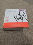 Fresh Connect Wired Sports Earphones 3.5mm Jack  1.2m Cable Headphones  BLACK