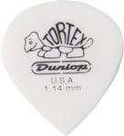 Jim Dunlop 478P 1.14Mm Tortex Jazz III Guitar Pick - White (Pack of 12)